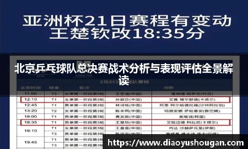 北京乒乓球队总决赛战术分析与表现评估全景解读